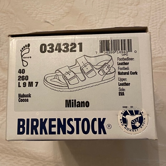 Size: 40 (aka 9.5) sandal, natural cork footbed, leather straps - Picture 6 of 7